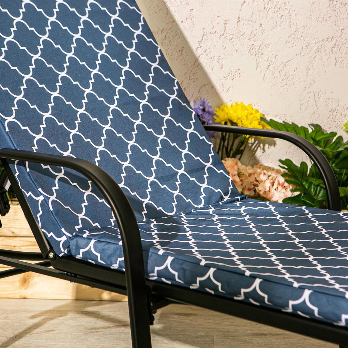 Harbour Housewares Sussex Sun Lounger Cushions - Moroccan - Pack of 2 - Moroccan – image 3