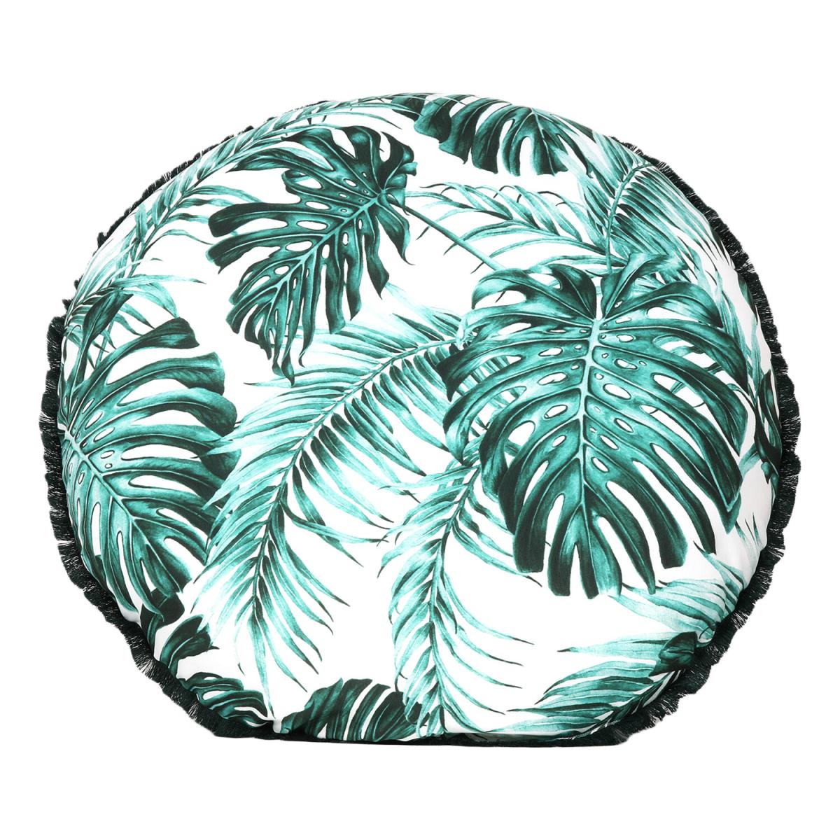 Palm Leaf Fringed Outdoor Floor Cushion – image 2