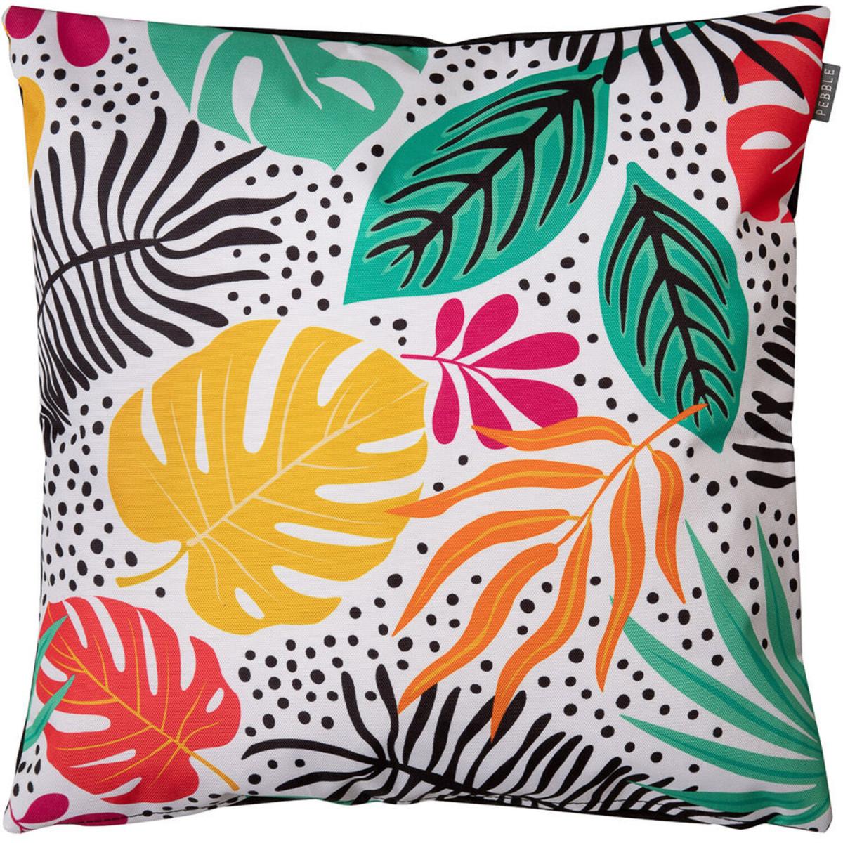 Graphic Palm Print Outdoor Cushion - Palm Print/Black – image 1