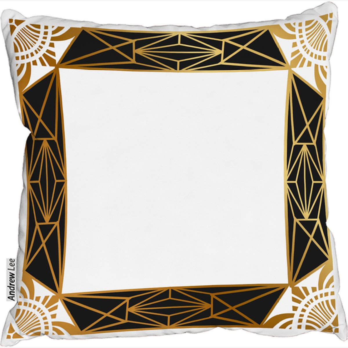 Art Deco Border Cushion - Yellow / 45cm – image 1
