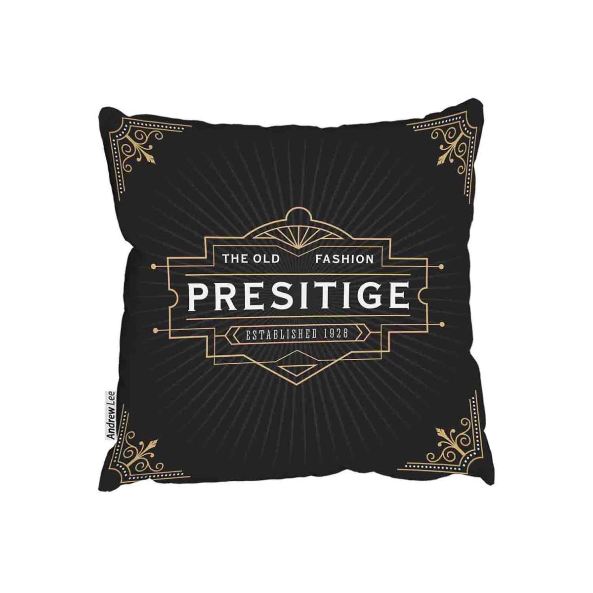 Art Deco Old Fashioned Prestige Outdoor Cushion - Black / 45cm – image 2
