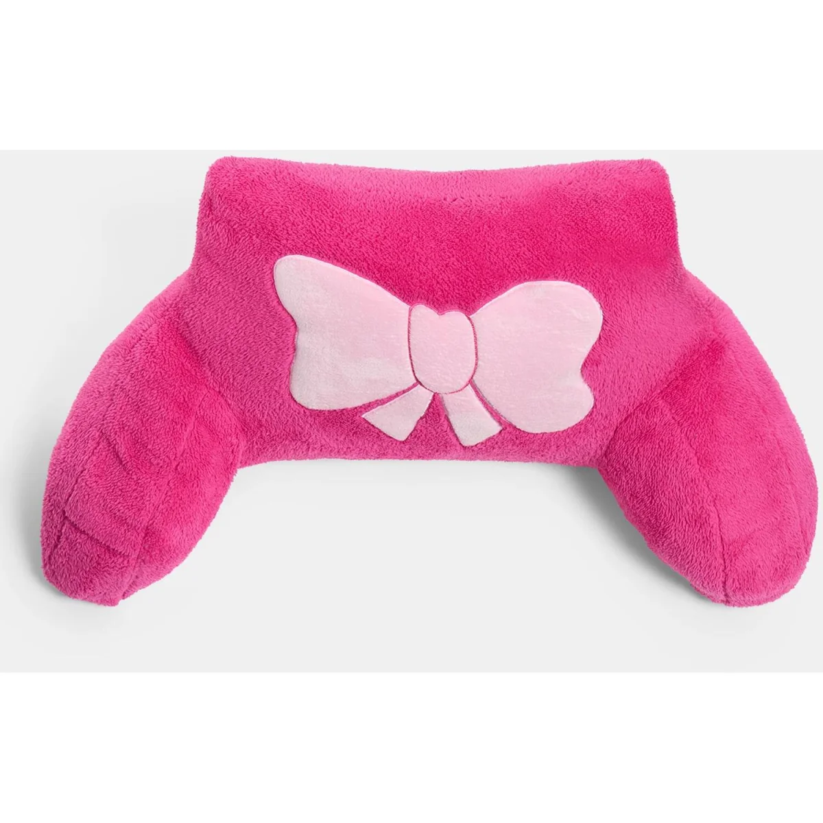 OHS Bow Embroidered Teddy Cuddle Cushion - Hot Pink – image 4