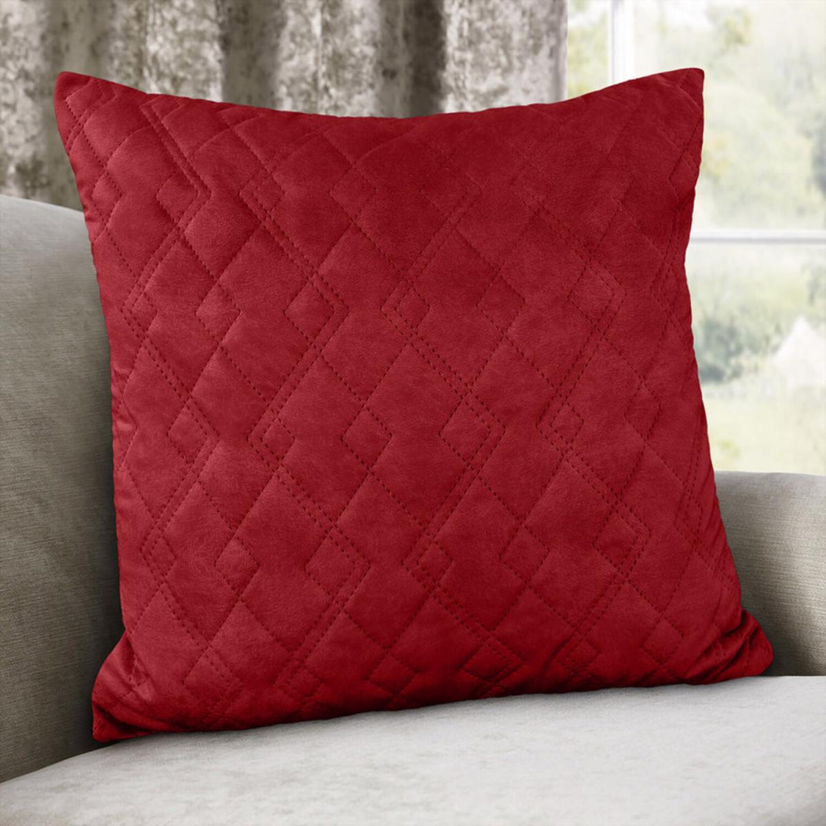 Soft Touch Stunning Red Cushion - Red