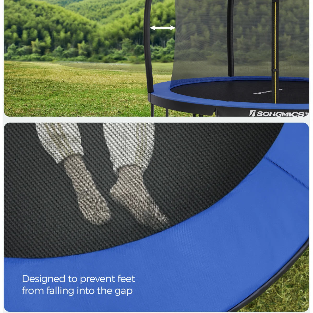 trampoline for Children, Safety Net, Safety Cushions, Ladder -  Black, Dark Green – image 5