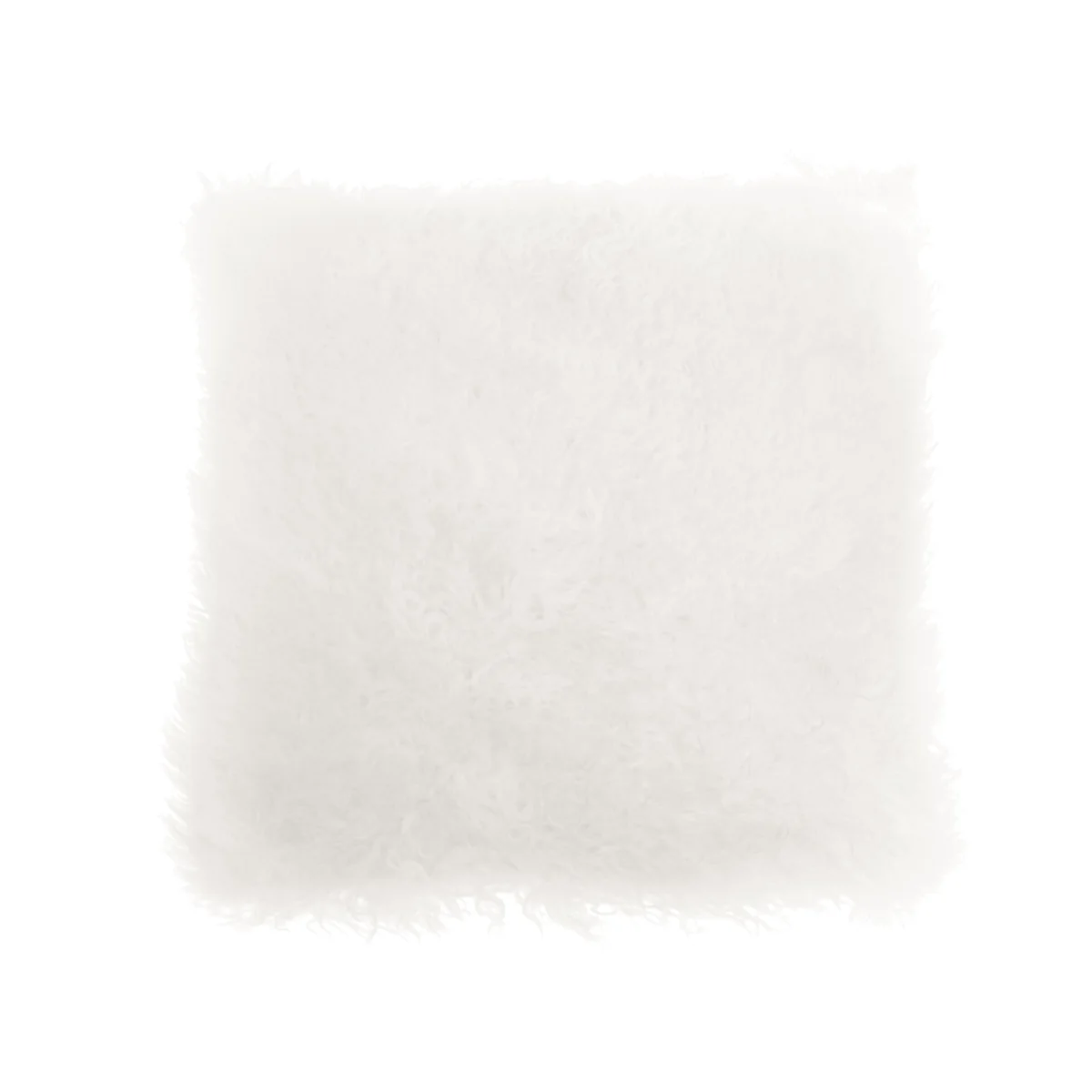 Bosie Real Mongolian Fur White Square Cushion - White – image 1