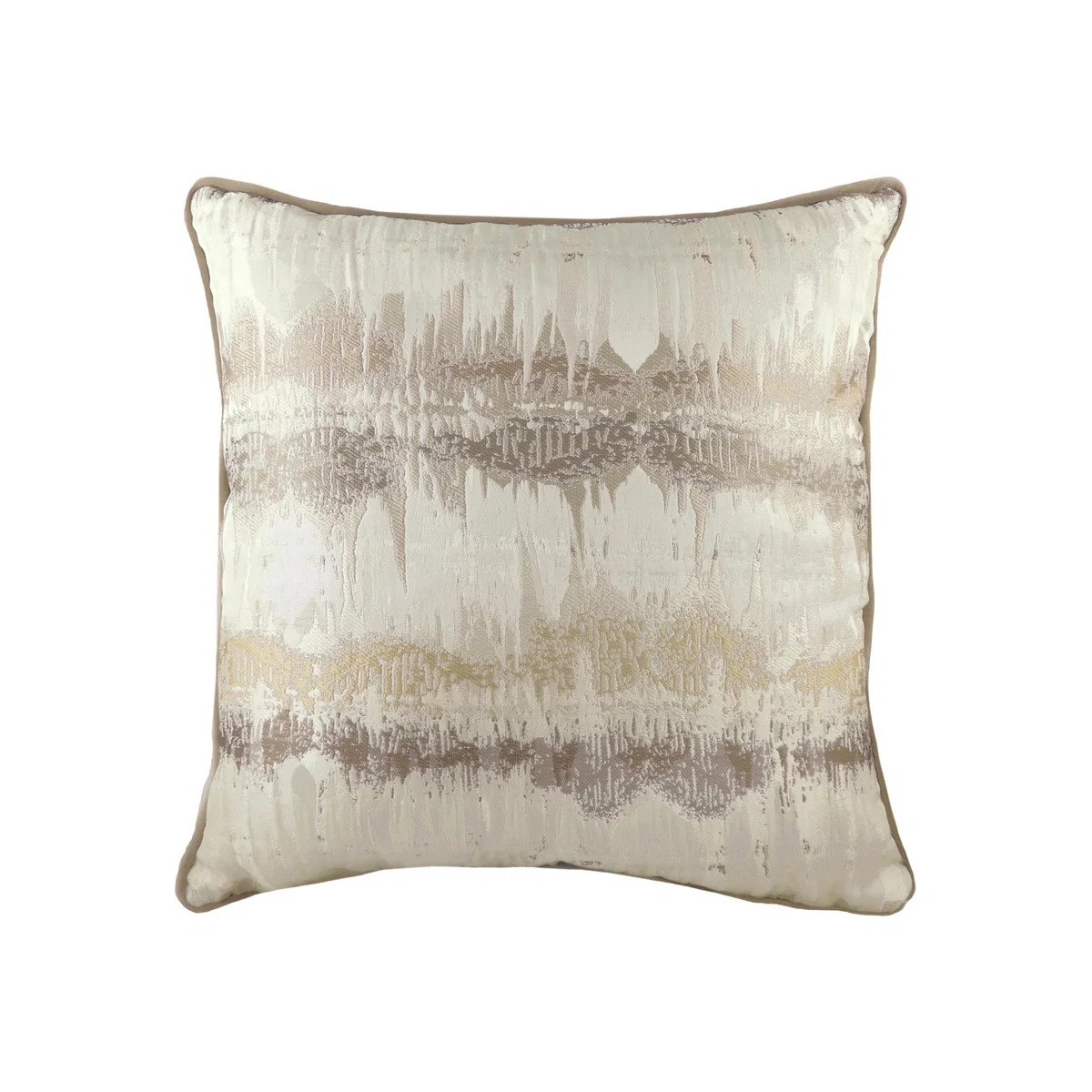 Inca Jacquard Cushion - Mocha / Feather / 56cm