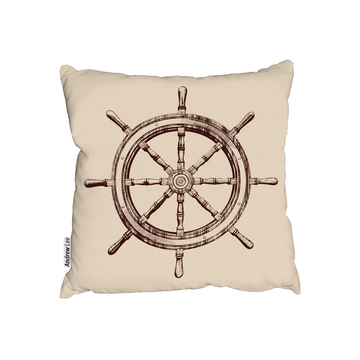 Ship Wheel Outdoor Cushion - Yellow / 45cm – image 2