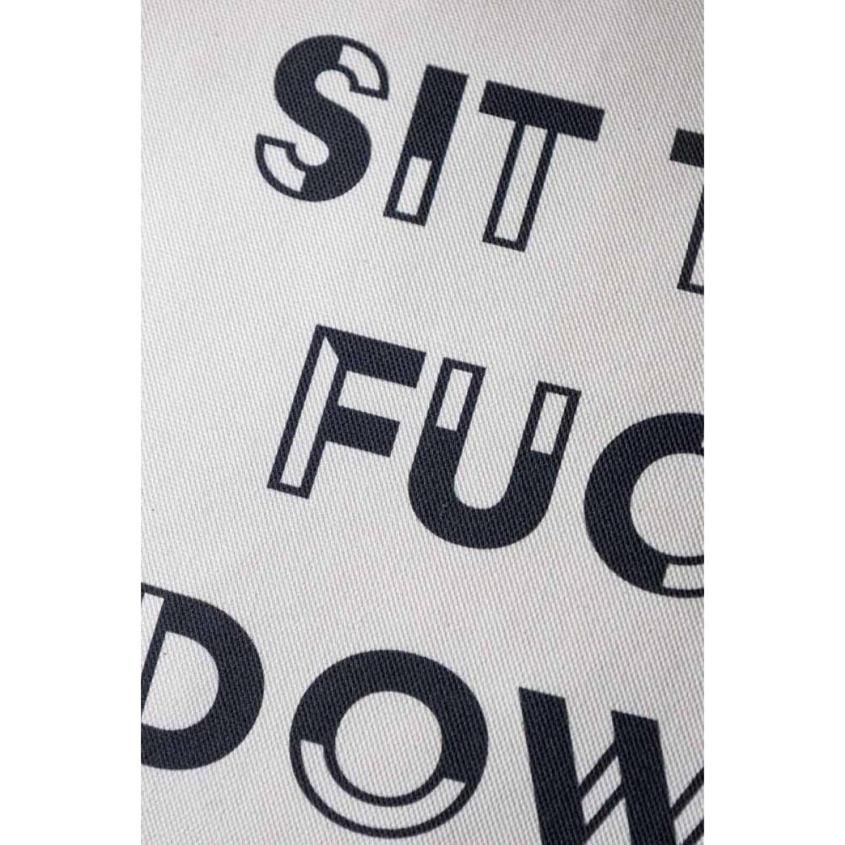 Monochrome Leopard Sit The Fuck Down Cushion – image 6