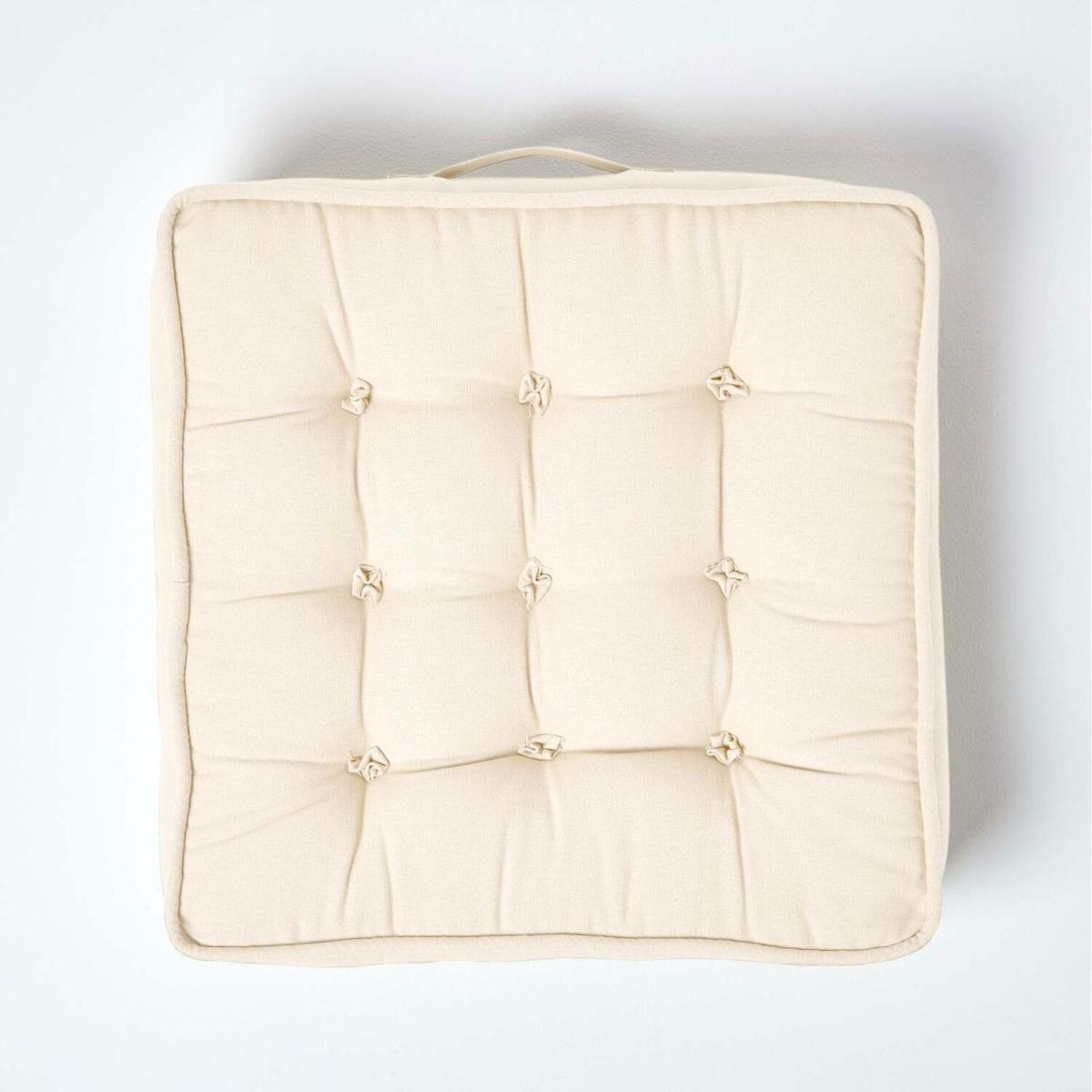 Armchair Booster Cushion with Cotton Cover - Cream – image 3