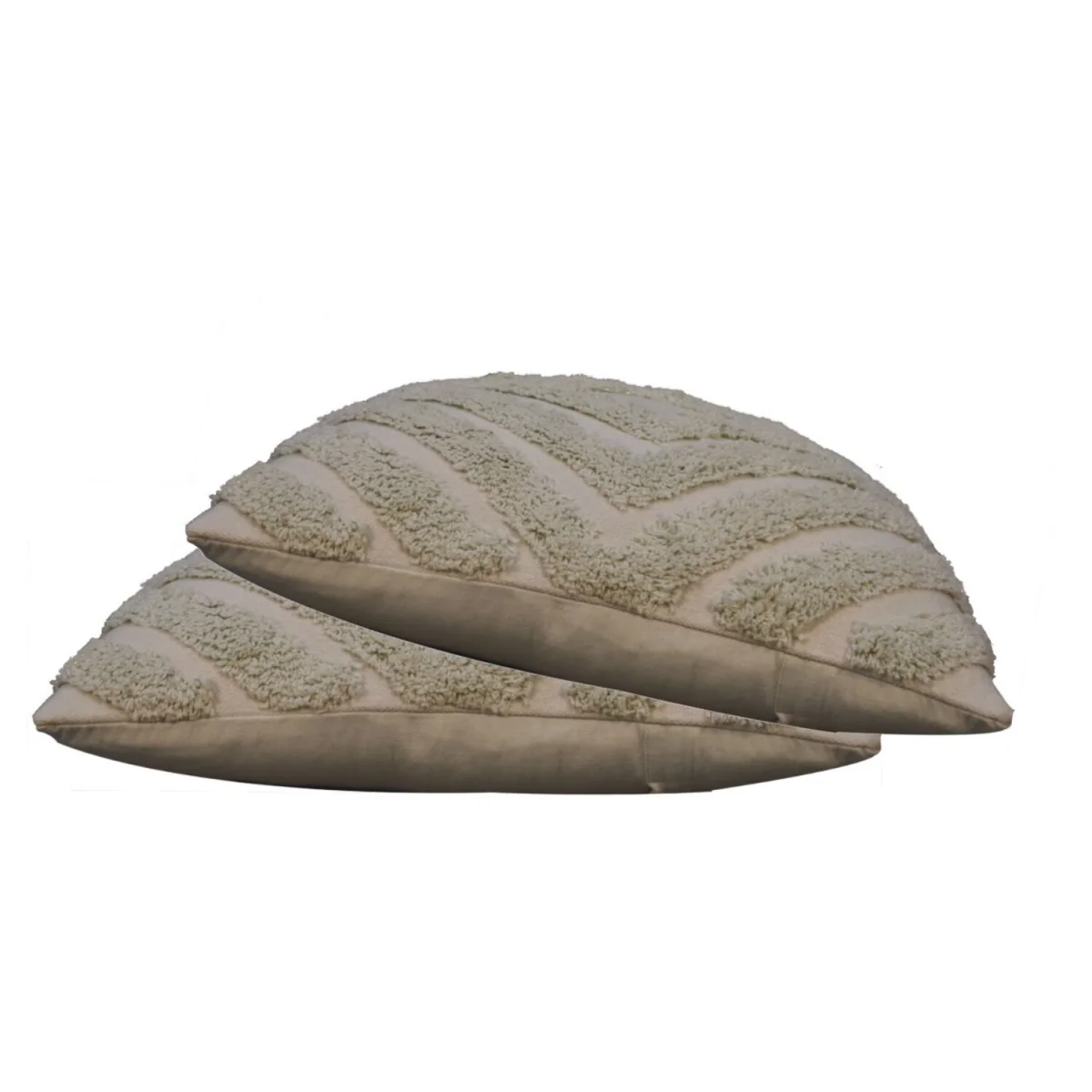 Sage Green Diamond Cushion Set of 2 - Grey – image 3