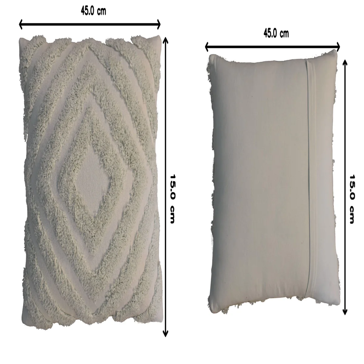 Sage Green Diamond Cushion Set of 2 - Grey – image 10