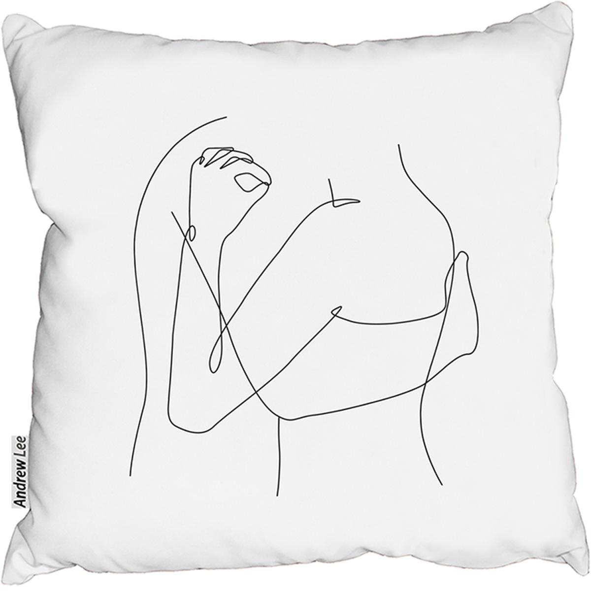 Line Art Hug Cushion - White / 60 – image 2