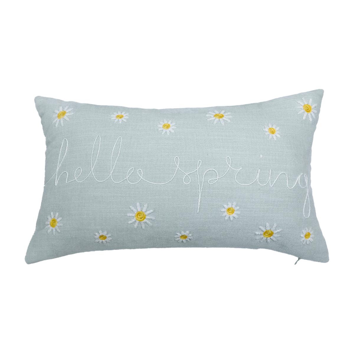 Hello Spring Cushion - Grey