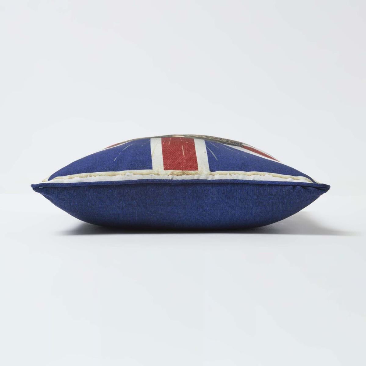 Union Jack and Crown Cushion British Flag Tapestry - Red – image 2