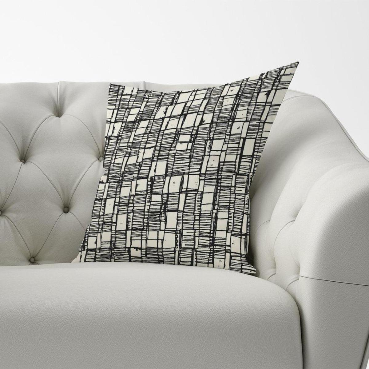 Irregular Sketched Block Textured Cushion - Grey / 45cm – image 2