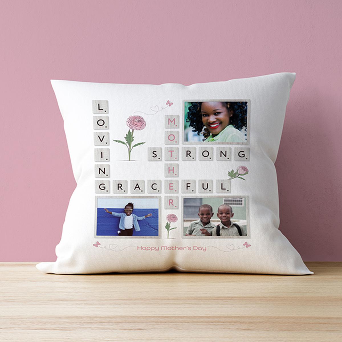 Personalised Three Photo Cushion - Mother's Day – image 2