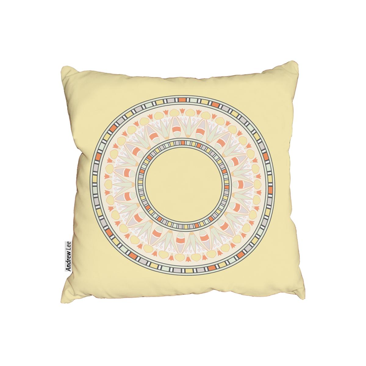 Circle Ornament Yellow Outdoor Cushion - Yellow – image 2