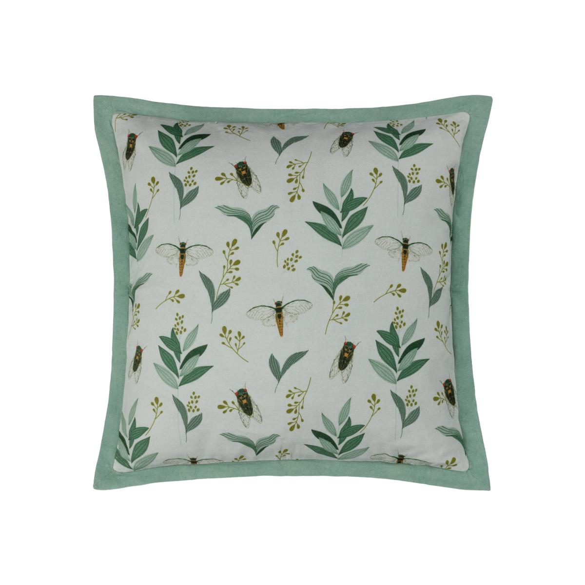 Lace Wing Floral Cushion - Sage