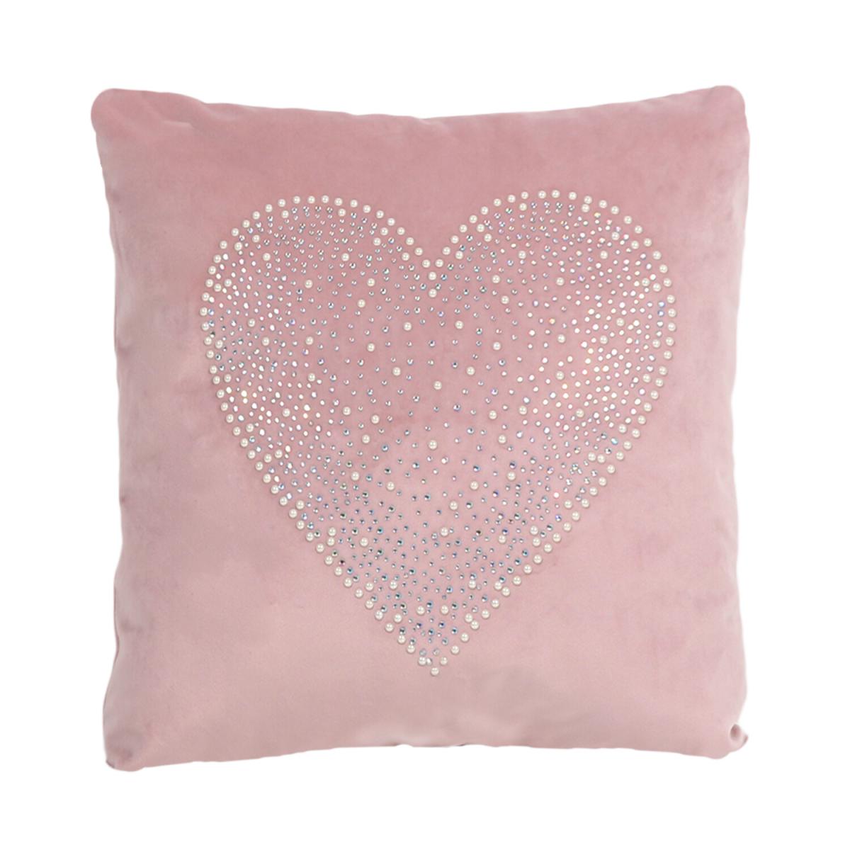 Heart Embelished Cushion Blush - Blush – image 2