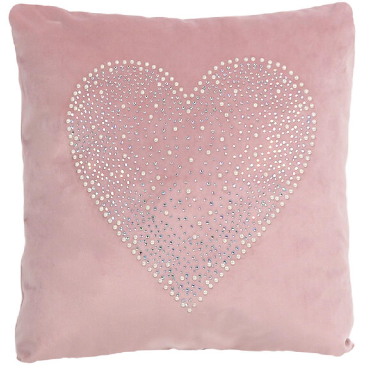 Heart Embelished Cushion Blush - Blush – image 1