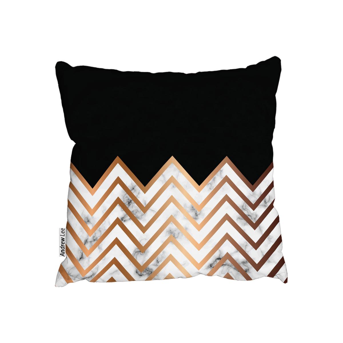 Marble Zig Zag Pattern Outdoor Cushion - Yellow / 45cm