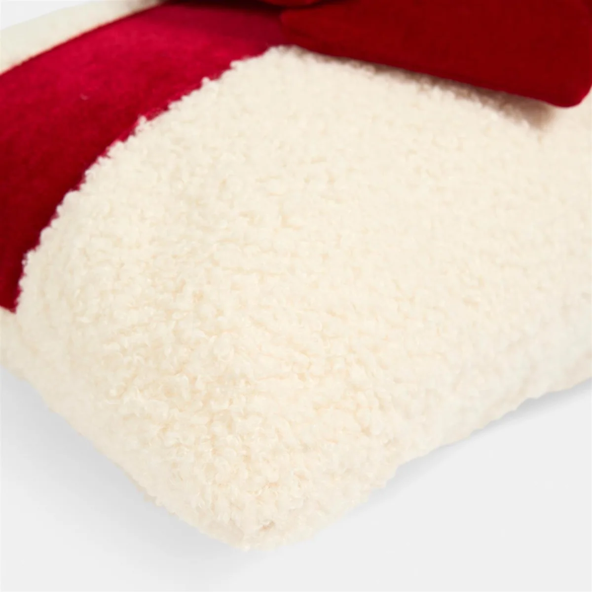 OHS Bow Wrapped Cushion - Red/Cream – image 6
