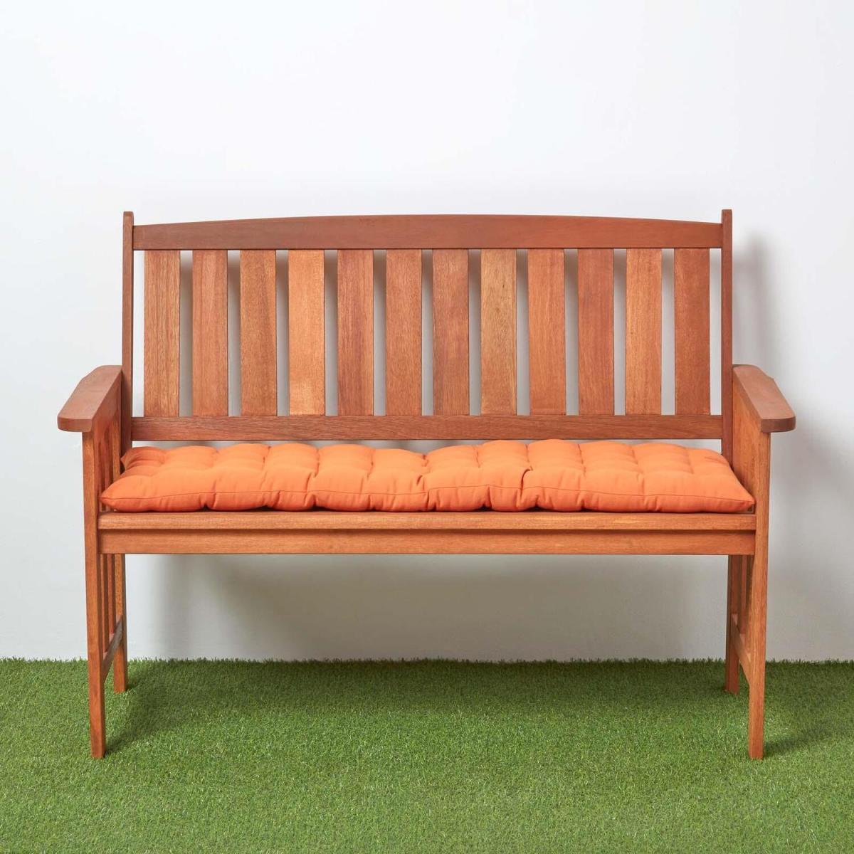 Solid Garden Bench Pad Cushion - Burnt Orange / 143cm – image 2