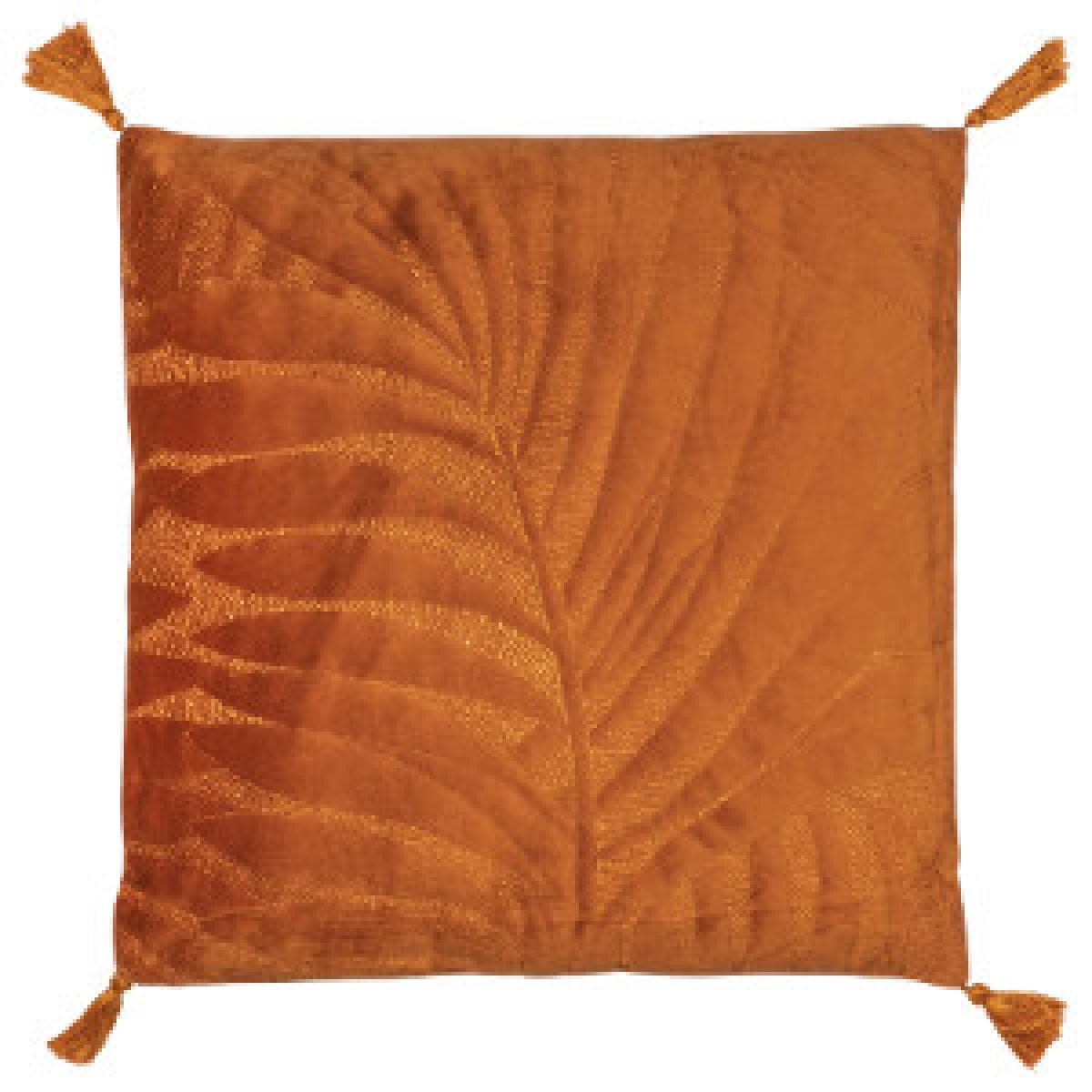 Palmea Velvet Tassel Cushion - Ochre – image 4