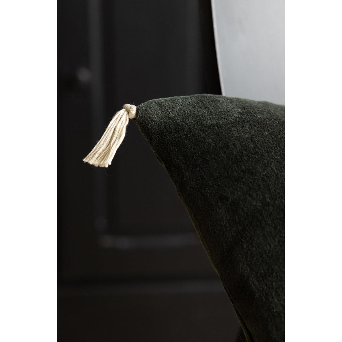 Heart Velvet Cushion In Forest Green – image 7