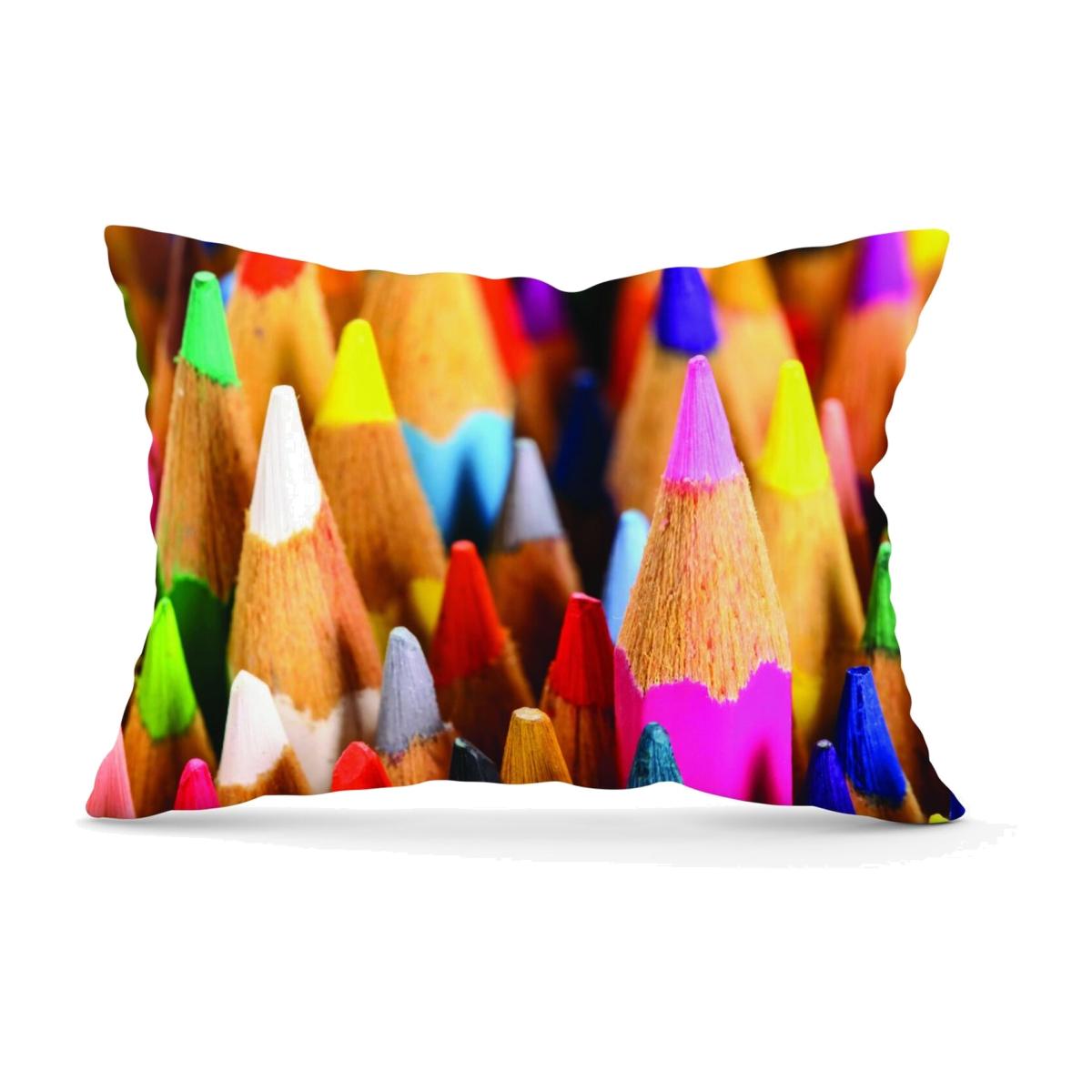 Colouring Pencils Cushion - Green / 23cm