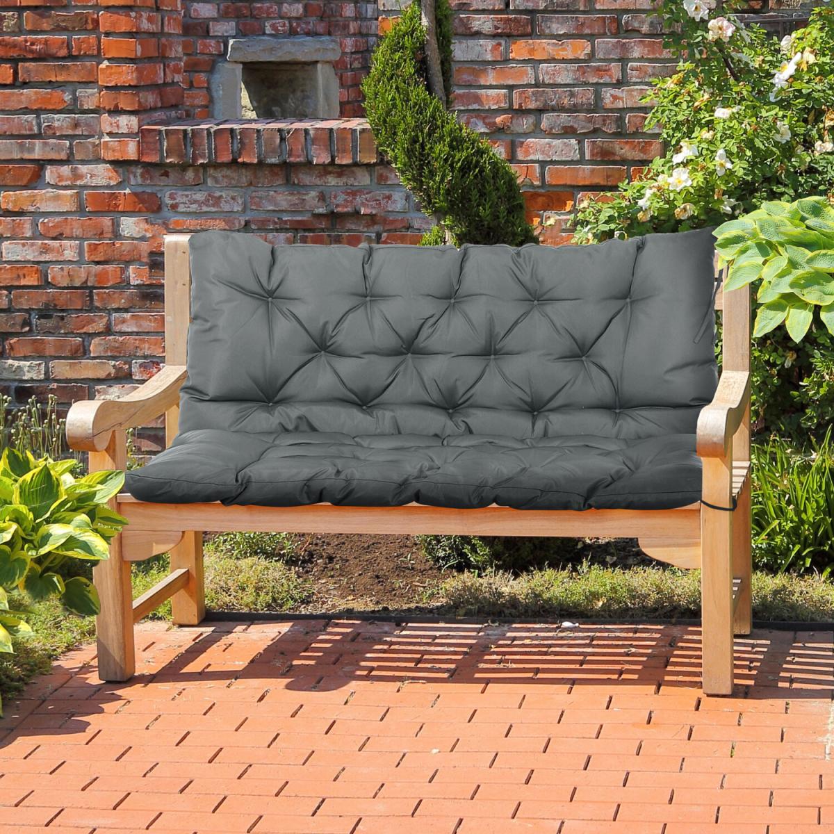 Garden Bench Cushion 2 Seater Swing Chair - Dark Grey – image 17