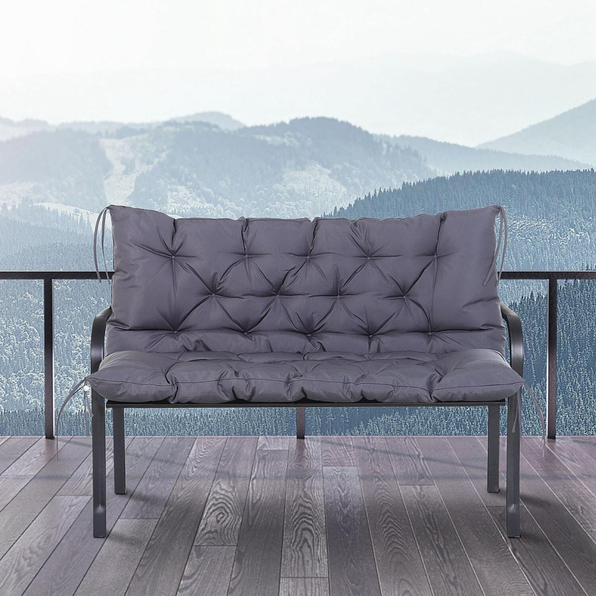 Garden Bench Cushion 2 Seater Swing Chair - Dark Grey – image 8