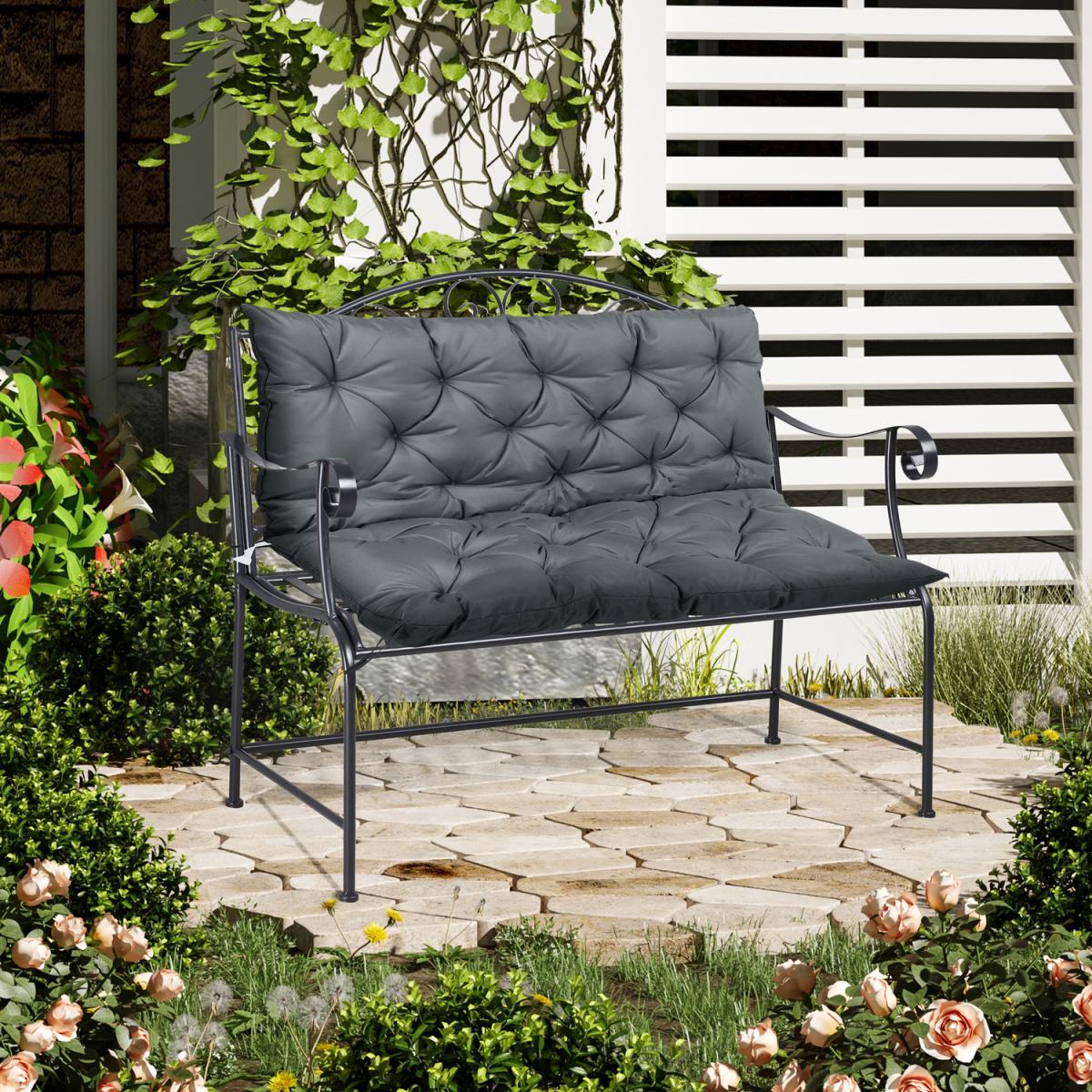 Garden Bench Cushion 2 Seater Swing Chair - Dark Grey – image 9