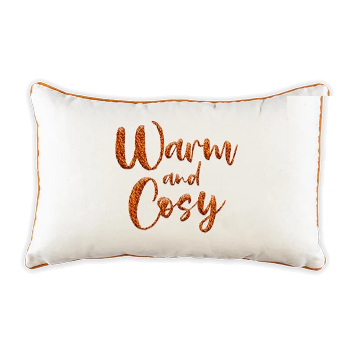 Cosy Autumn Slogan Cushion - Multicolour