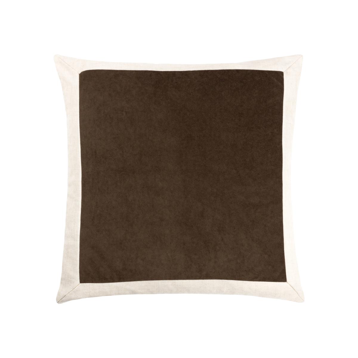 Auden Linen Velvet Feather Rich Cushion - Mole