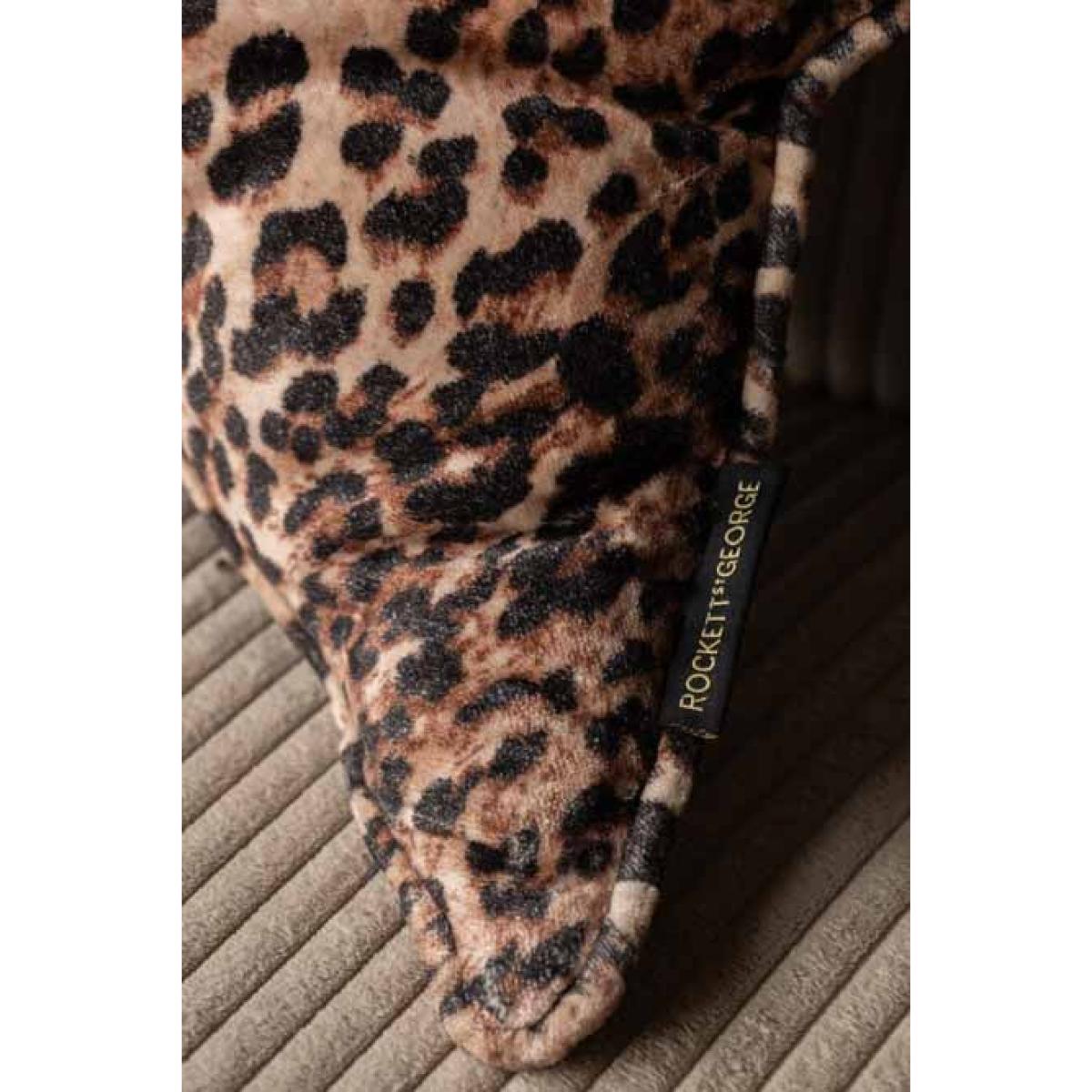 Velvet Star Cushion In Leopard Print – image 7