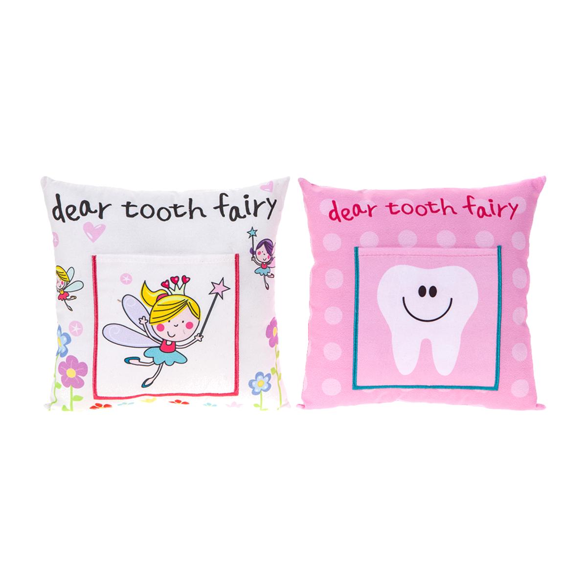 Tooth Fairy Cushion Girl Assorted - Pink