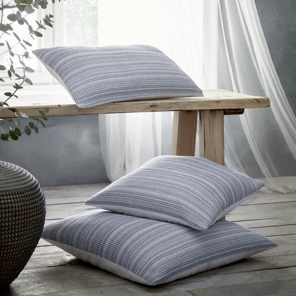 Maya Filled Waffle Cushion - Blue / 32x50cm – image 3