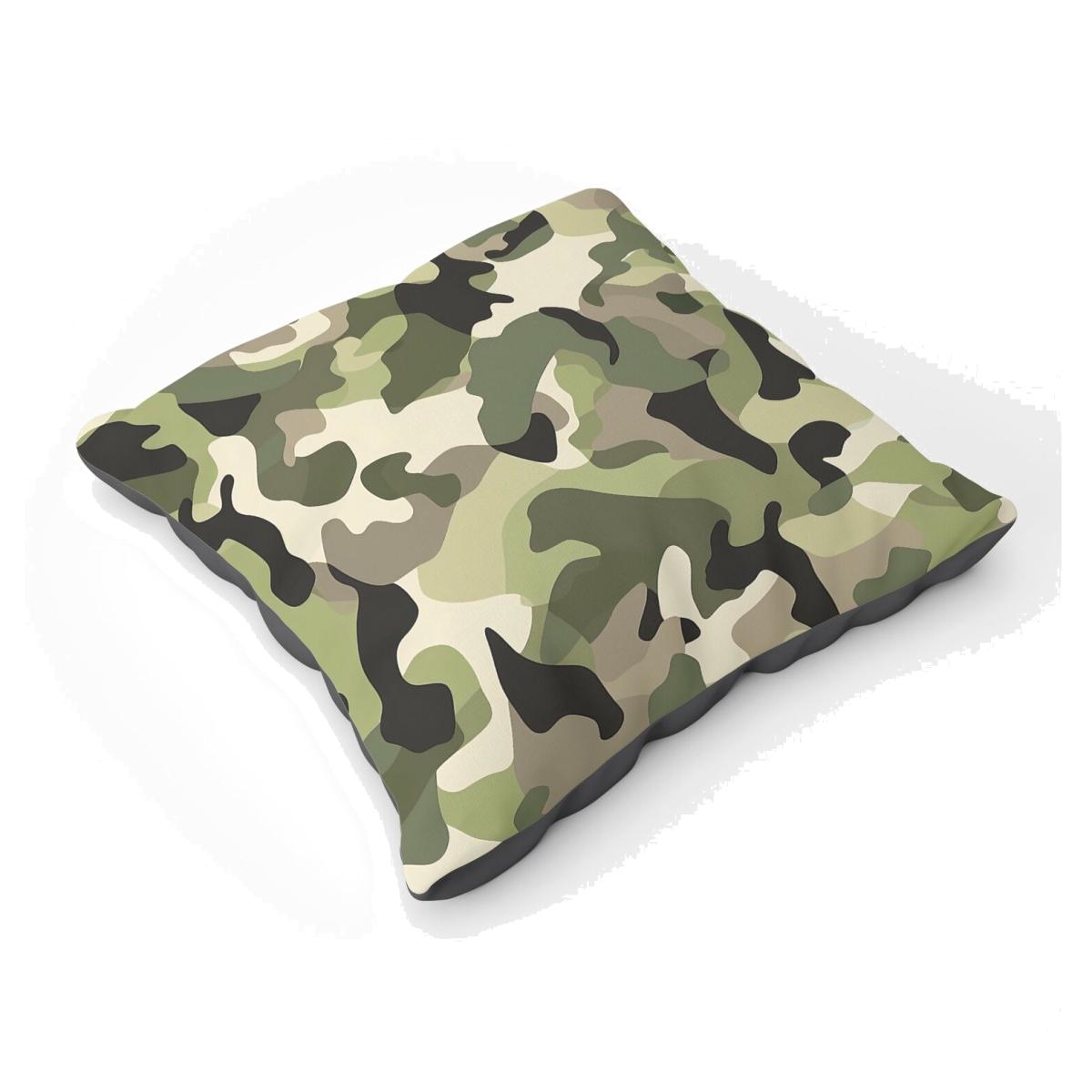 Camouflage Design Floor Cushion - Green