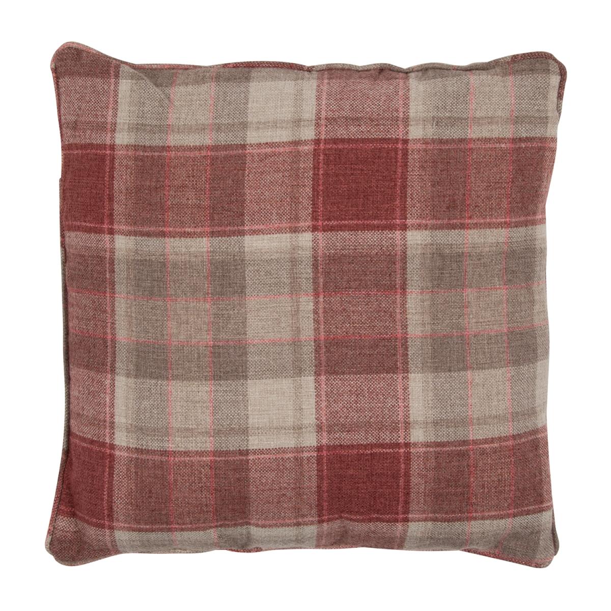 Highbury Check Cushion - Red / 45cm – image 3