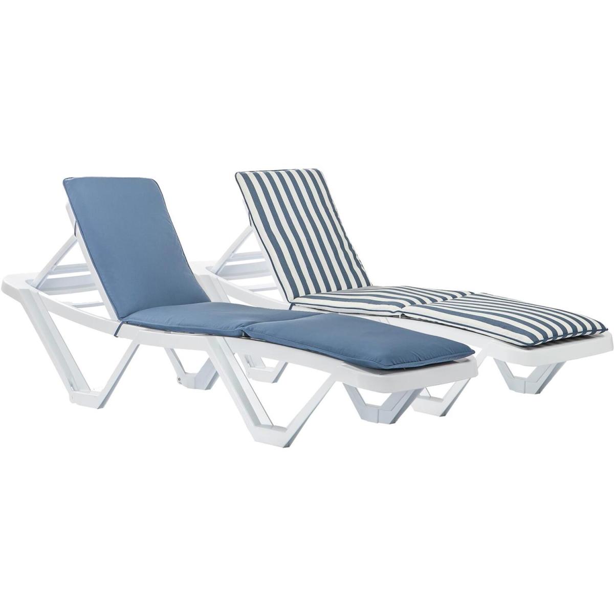 Harbour Housewares Master Sun Lounger Cushions - Navy - Pack of 2 - Blue – image 9