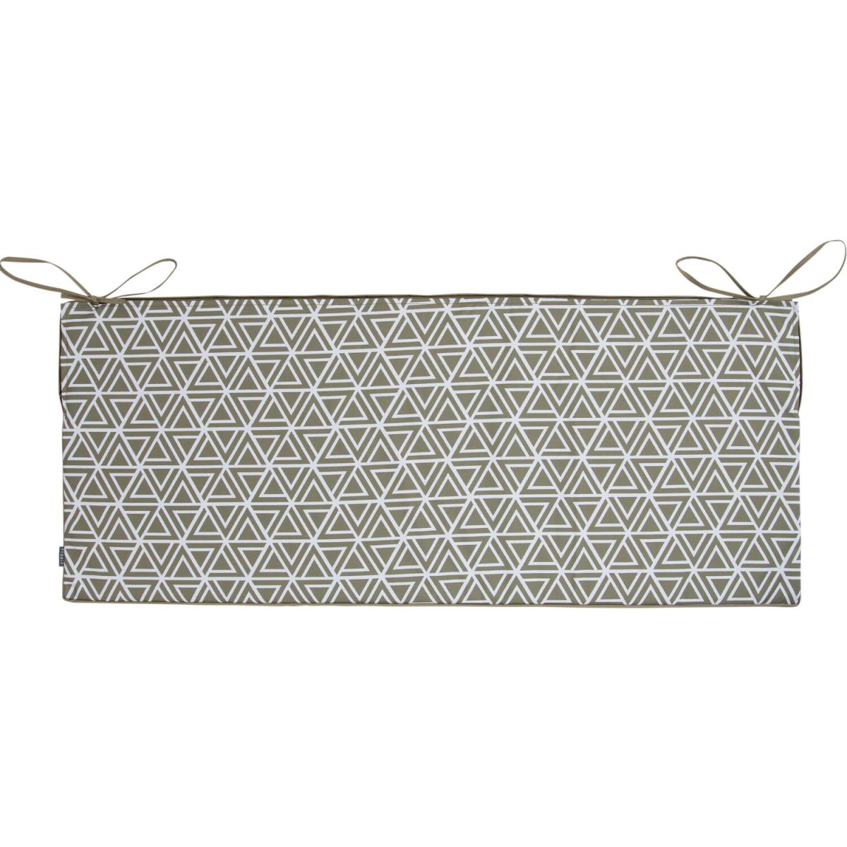 Small Geometric Printed Garden Bench Pad - Green – image 2