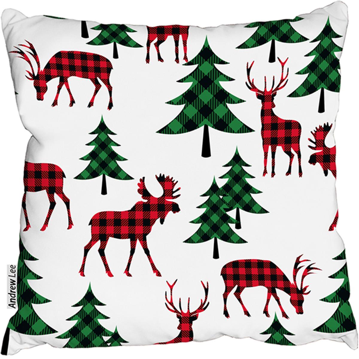 Buffalo Plaid Woodland Outdoor Comfy Cushion - Red / 60cm – image 2