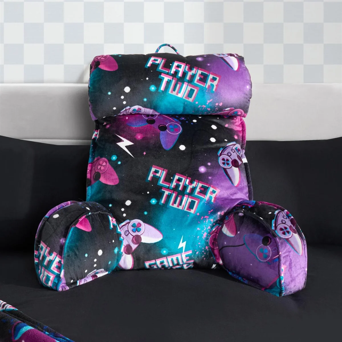 OHS Gaming Cuddle Cushion with Head Rest - Neon / Machine Washable – image 2