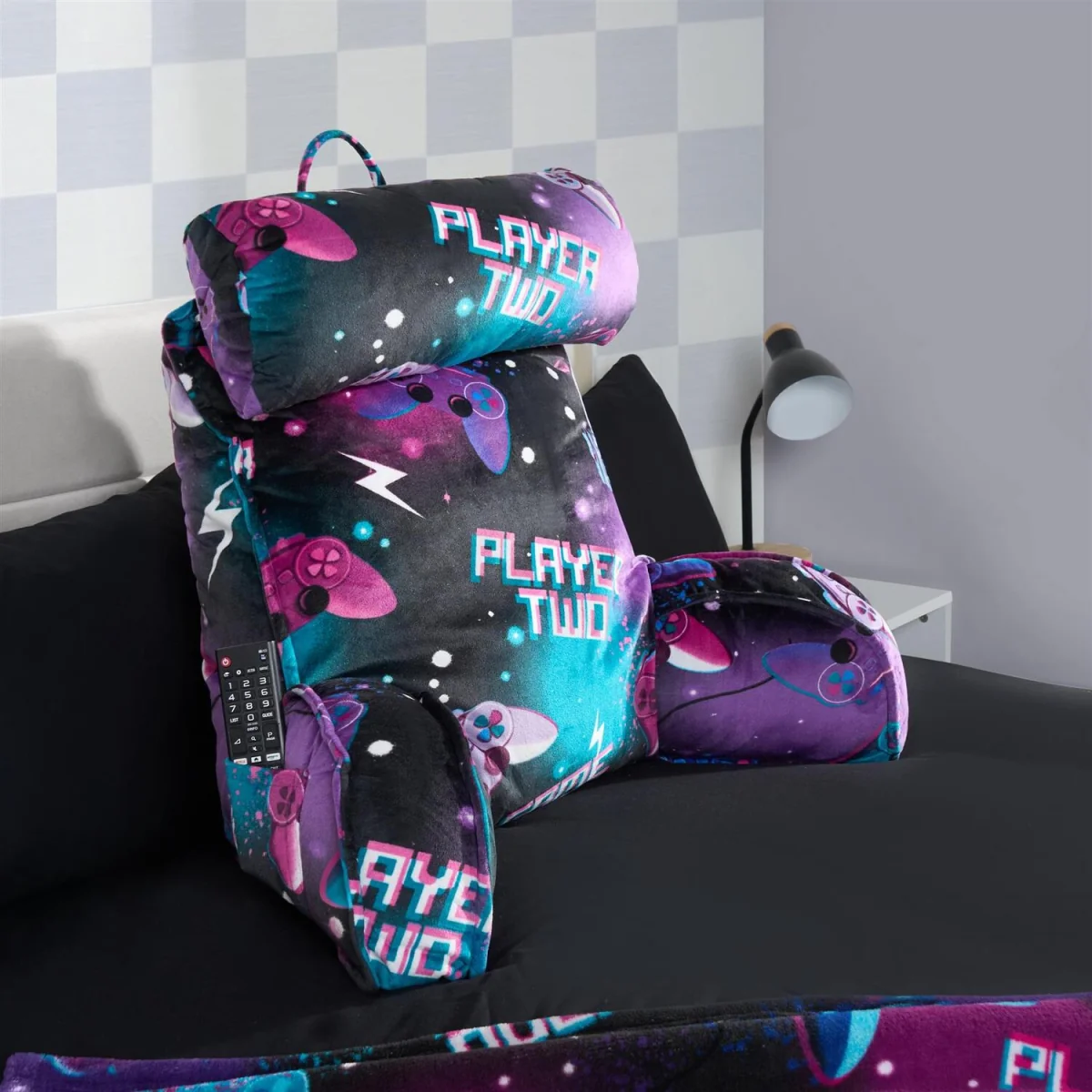 OHS Gaming Cuddle Cushion with Head Rest - Neon / Machine Washable – image 3