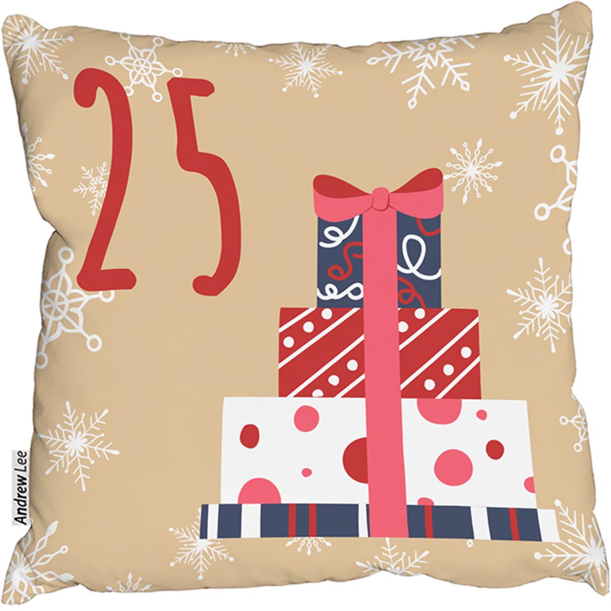 Advent Calendar 25 Days Of Christmas Outdoor Comfy Cushion - Brown / 60cm – image 2
