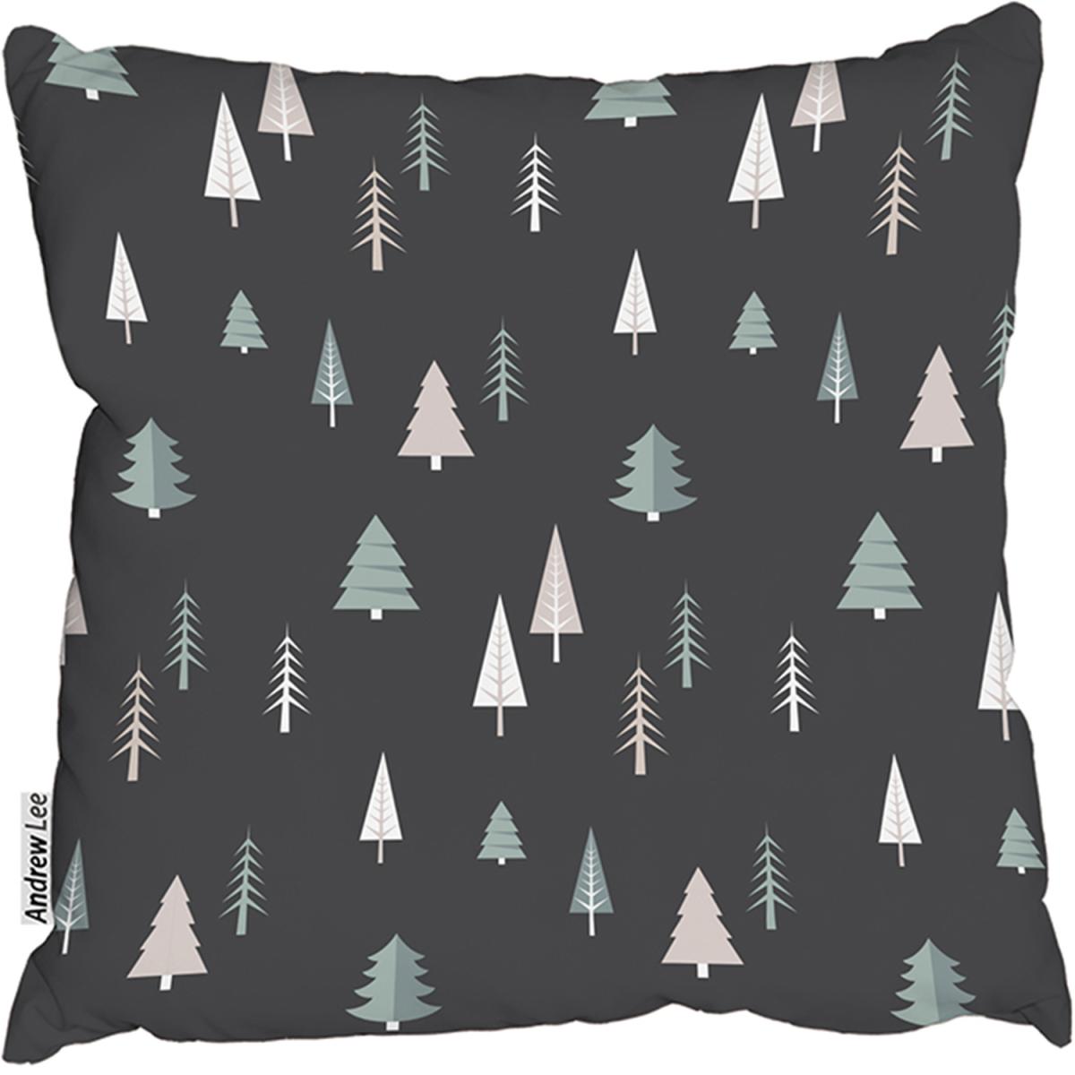 Christmas Winter Forest Outdoor Comfy Cushion - Black / 60cm – image 2