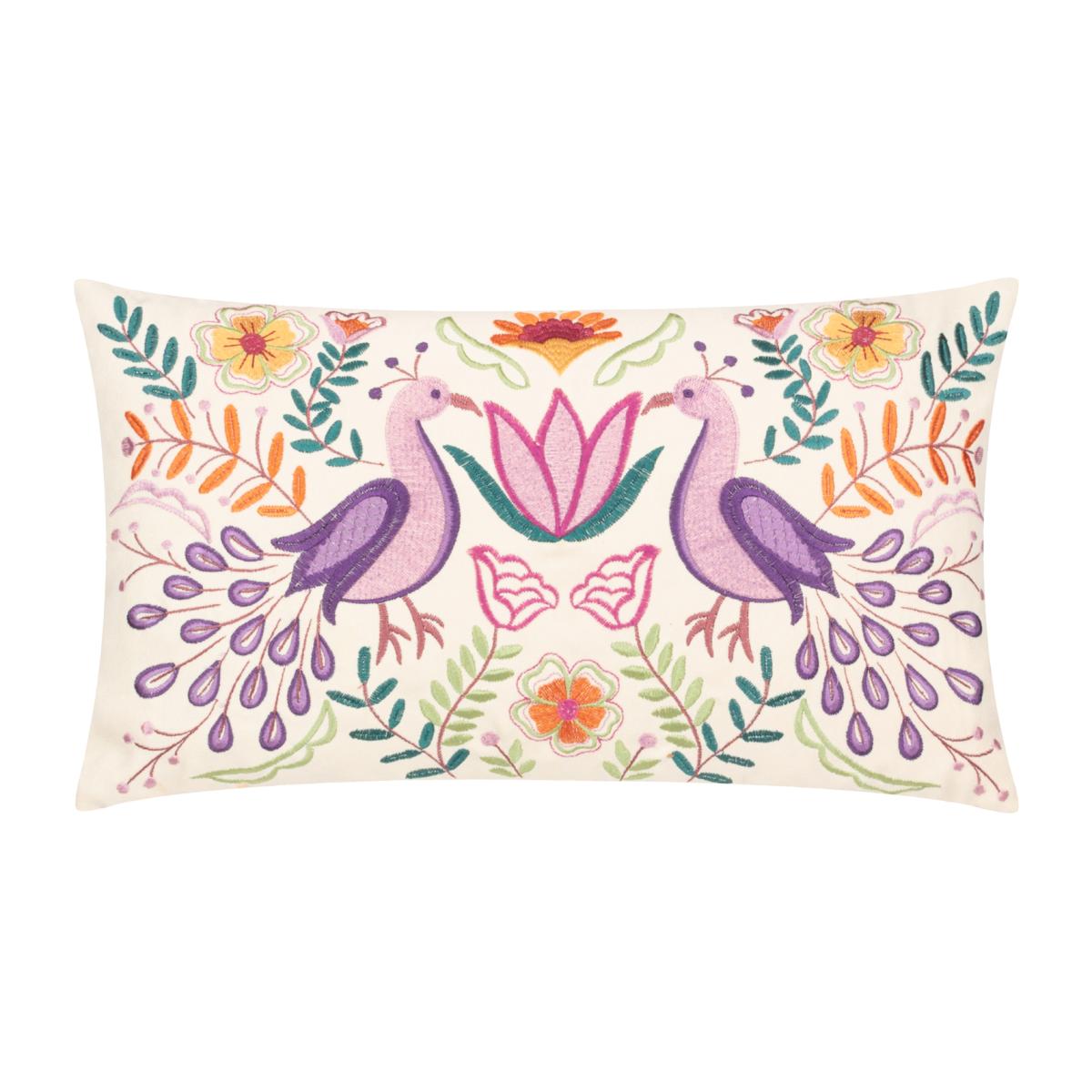 Broderie Embroidered Cushion - Multicolour / Polyester