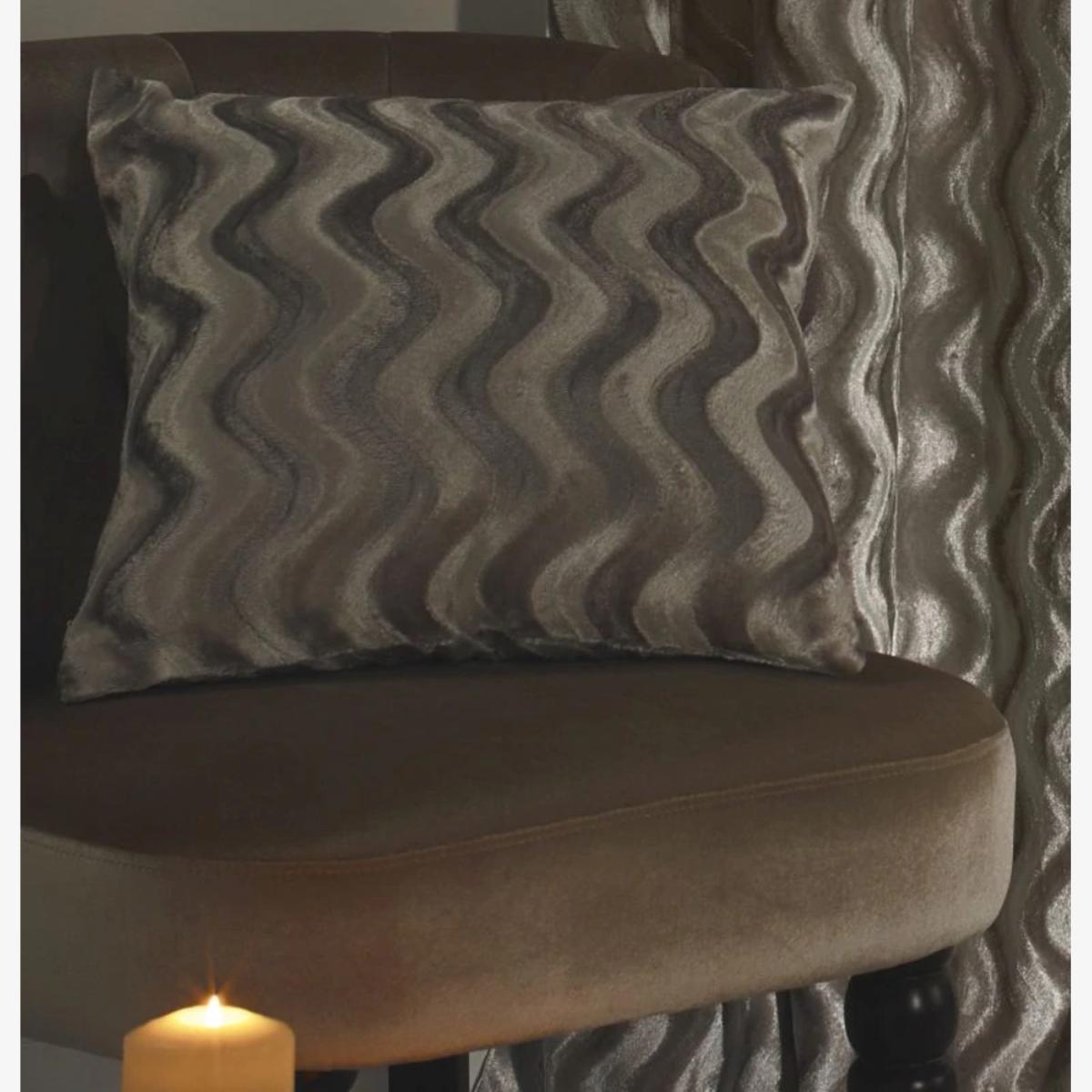 Embossed Velvet Cushions - Gray