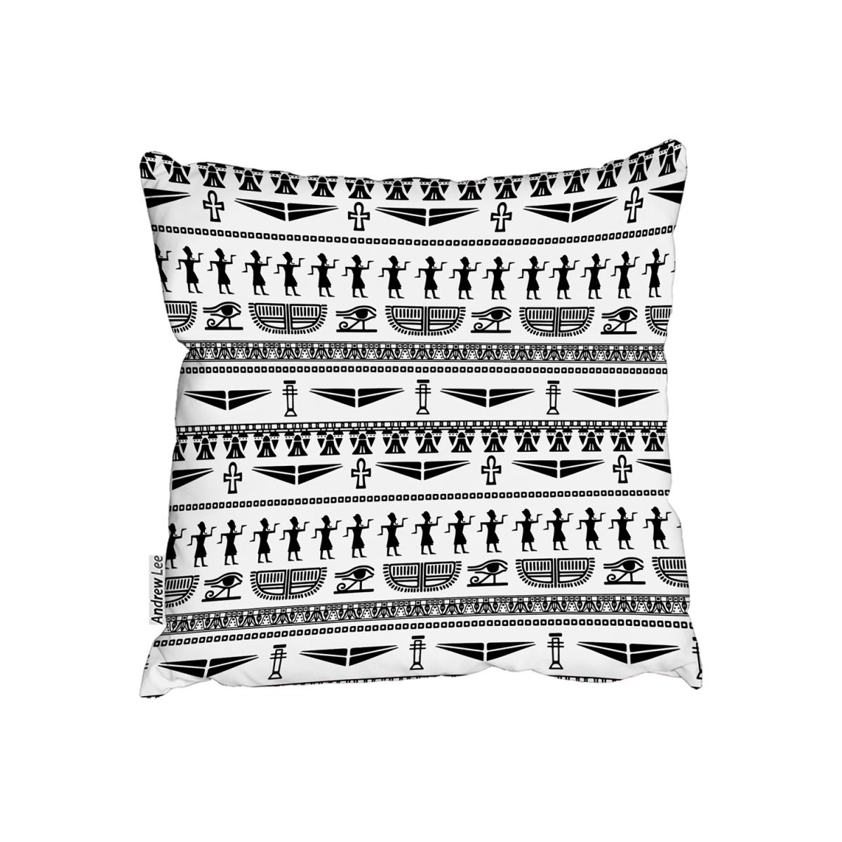 Tribal Egyptian Art Cushion - White / 45cm – image 2